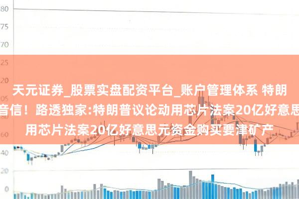 天元证券_股票实盘配资平台_账户管理体系 特朗普最新音信：突传大音信！路透独家:特朗普议论动用芯片法案20亿好意思元资金购买要津矿产